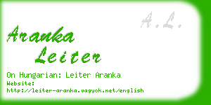 aranka leiter business card